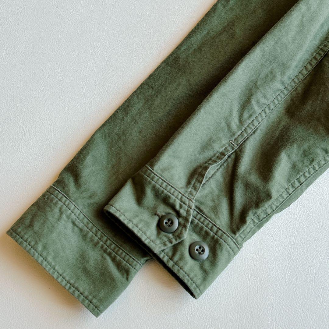 D.M.G ⿻ ワークシャツ ジャケット ミリタリー カーキ カジュアル ルーズ