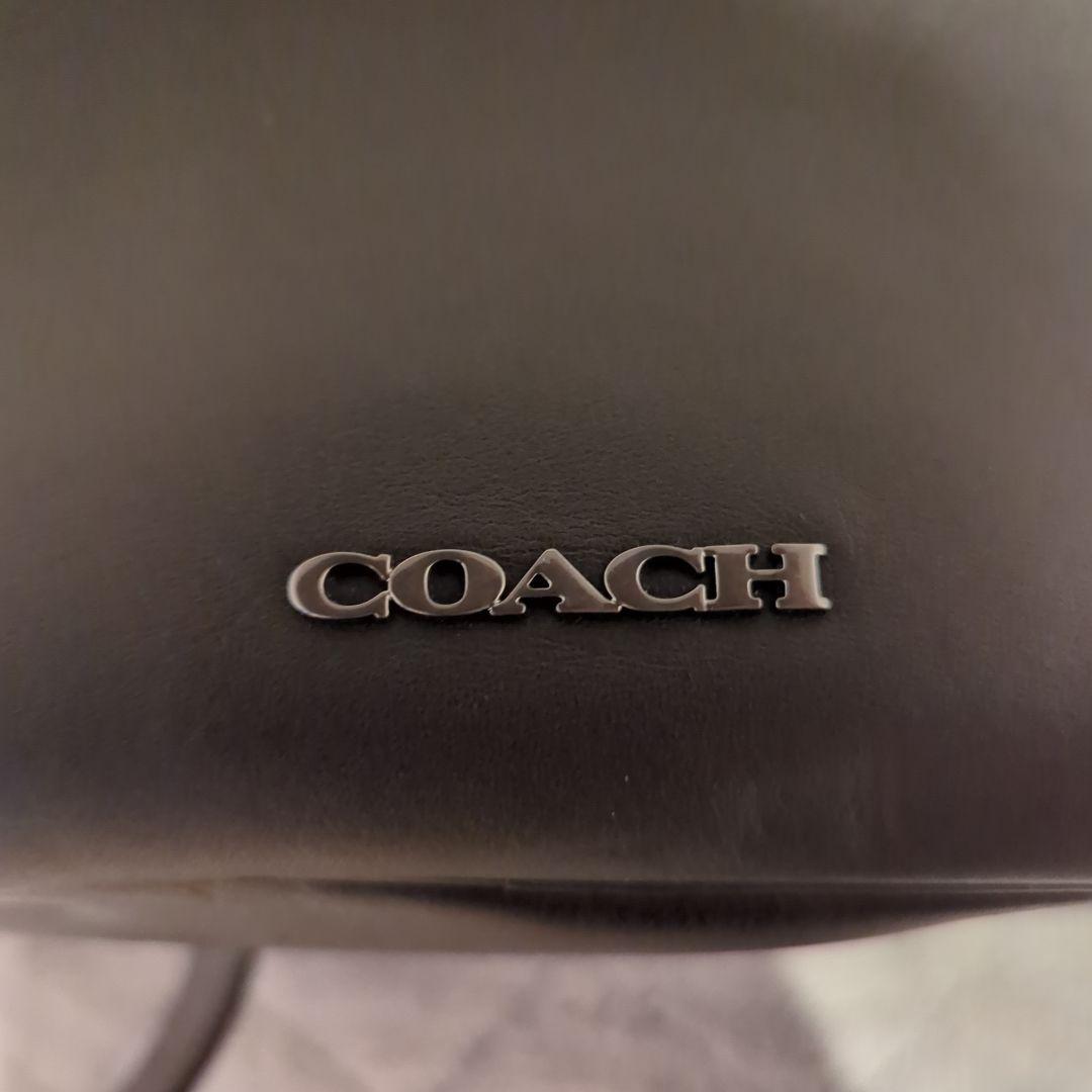 【使用回数5日】COACH ブラック レザービジネスバッグ リュック紐収納可