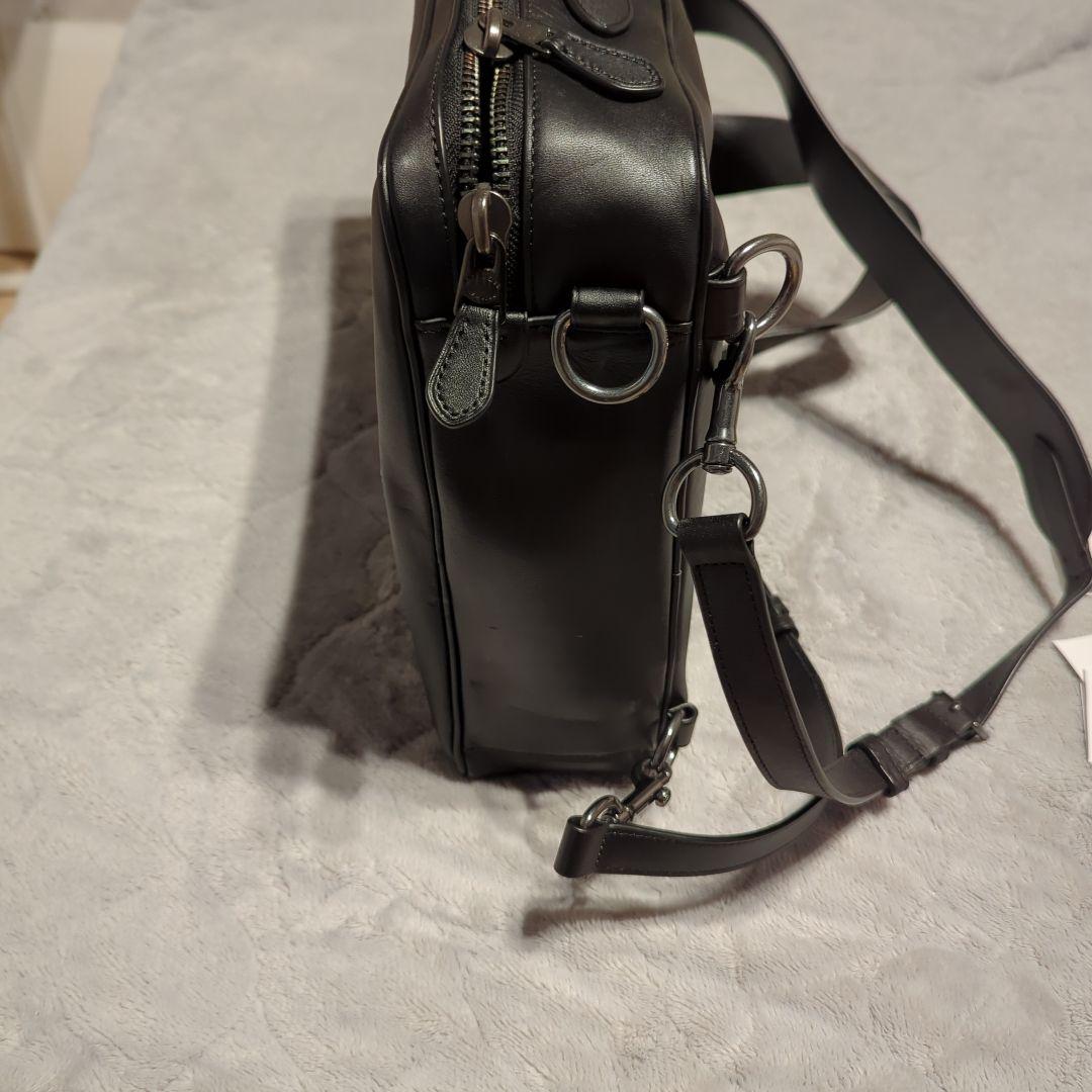【使用回数5日】COACH ブラック レザービジネスバッグ リュック紐収納可