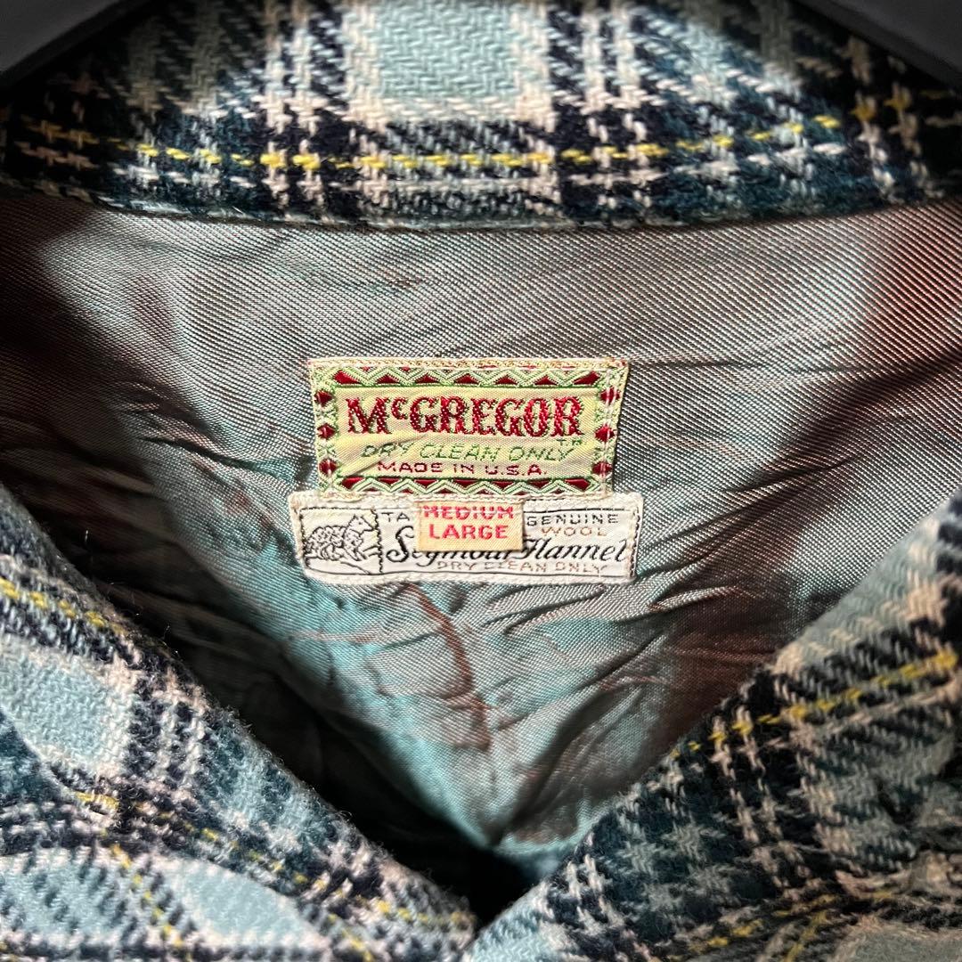 50s~60s McGregor ウールオープンカラーシャツ