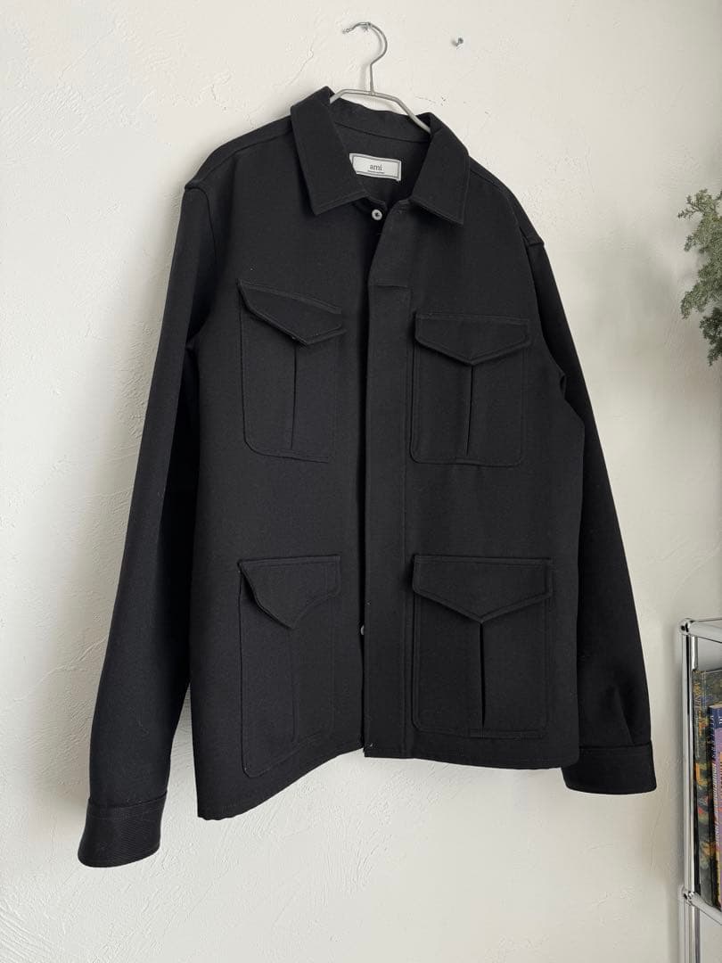 AMI ウールジャケット 黒 M-65型 4ポケット