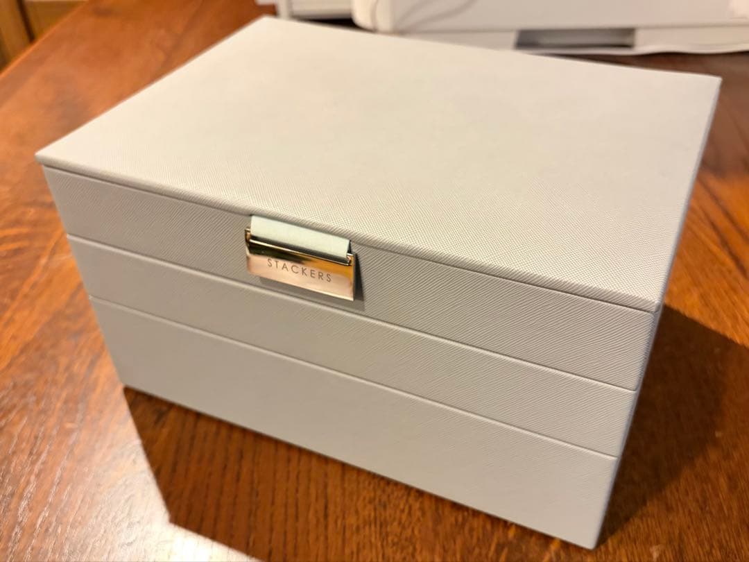 【極美品】STACKERS グレー アクセサリーケース 3段式