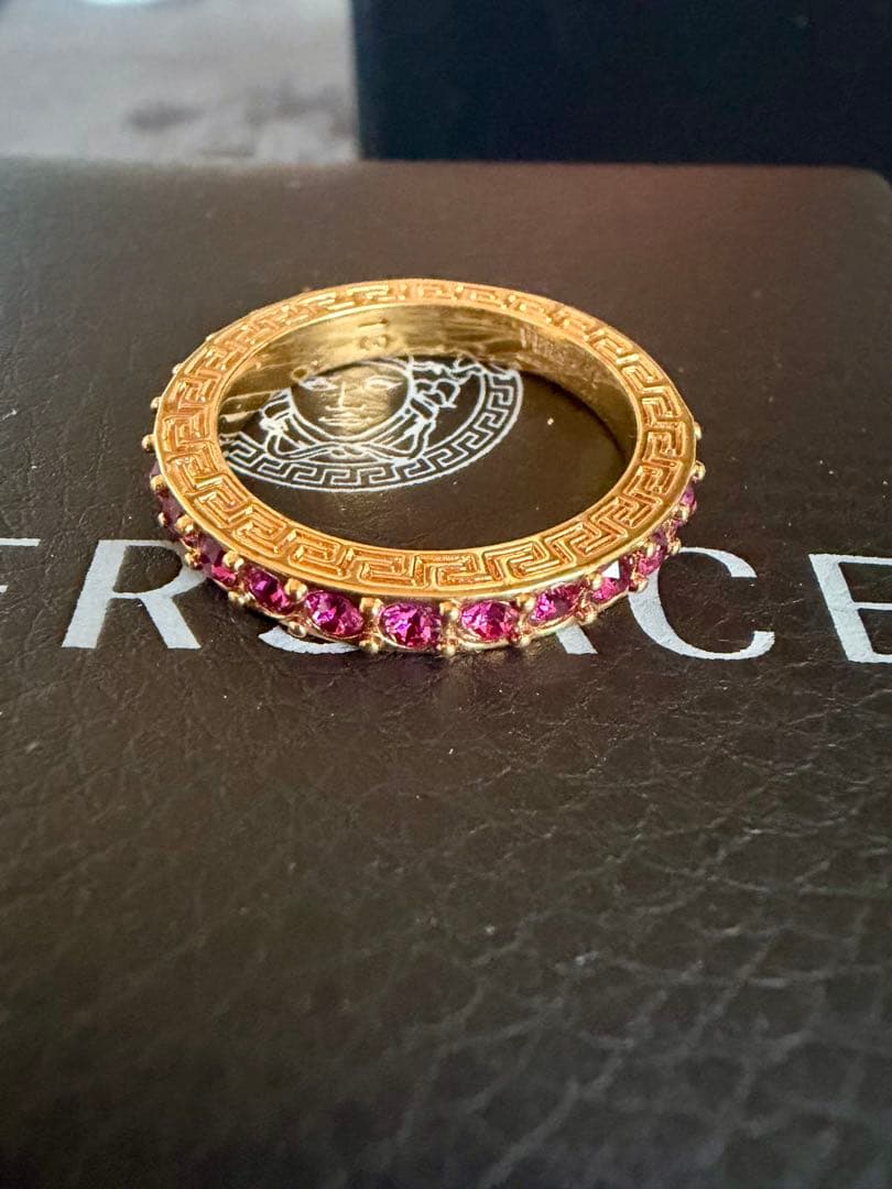 VERSACE ゴールド ピンク 指輪 リング