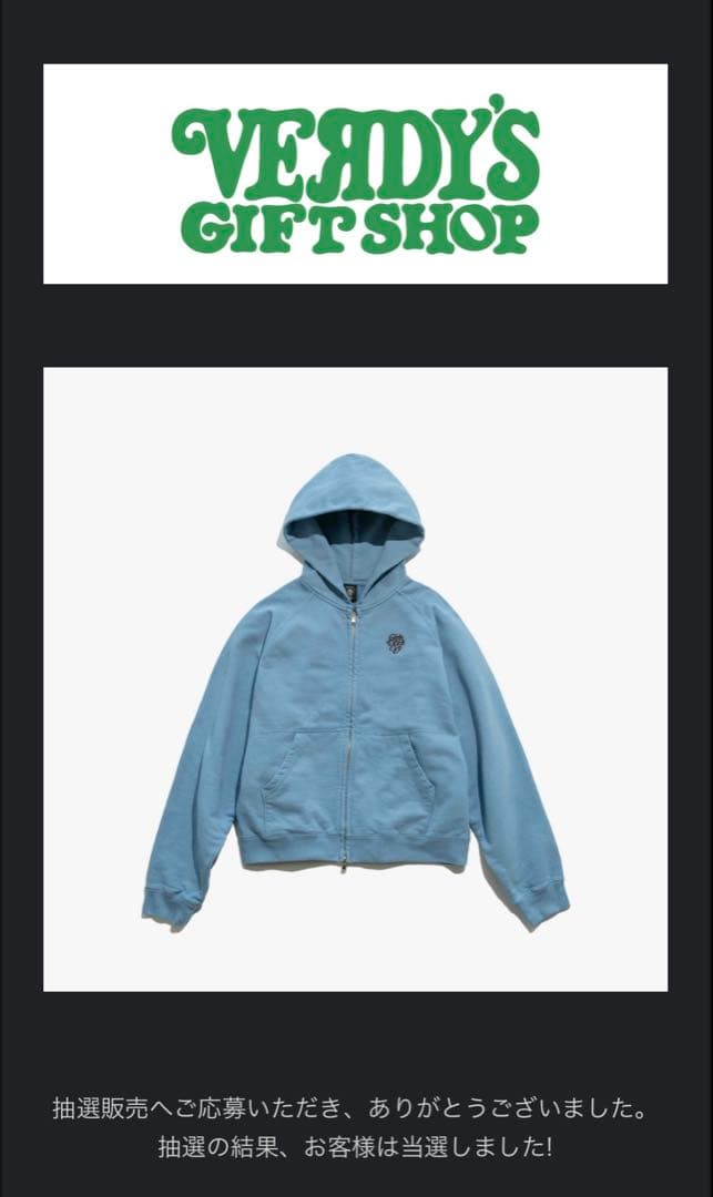 トップス VERDY Girls Don't Cry ZIP SWEAT HOODIE