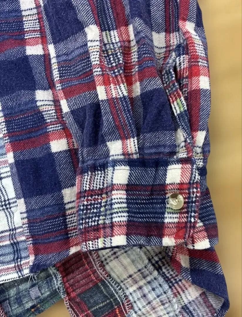 Rebuild by Needles マルチカラー チェック ネルシャツ 再構築