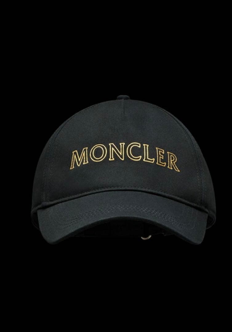 MONCLER ブラックベースボールキャップ