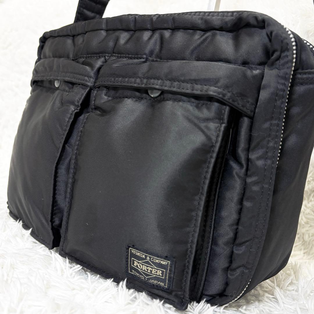 ✨極美品✨ ポーター タンカー ナイロン ブラック ショルダーバッグ 2層式 L