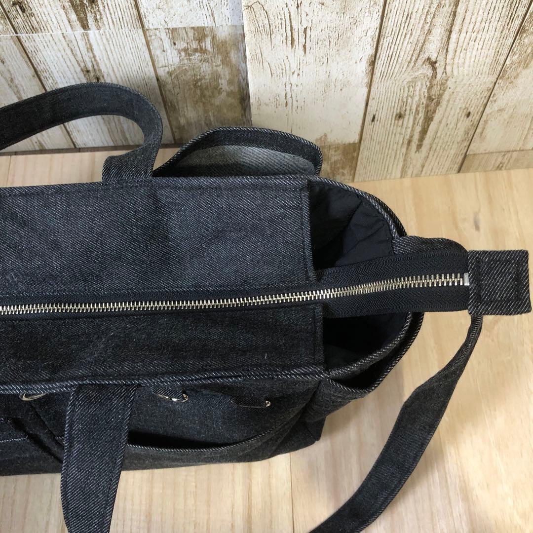 ひめ　トートバッグ　ハンドメイド 2個セット　①黒×AG②黒×S