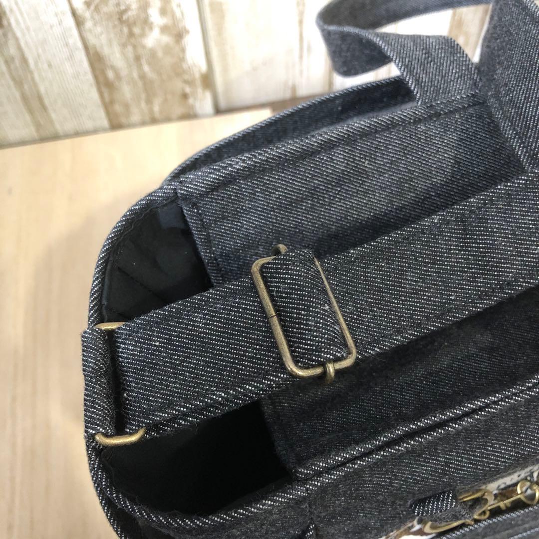 ひめ　トートバッグ　ハンドメイド 2個セット　①黒×AG②黒×S