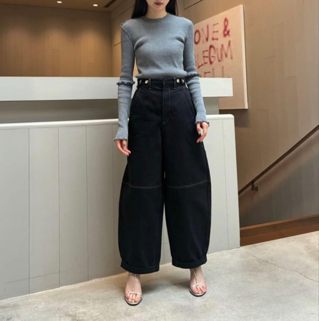 H BEAUTY&YOUTH ＜H>TC リブアウトシーム ロングスリーブニット