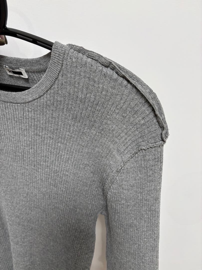 H BEAUTY&YOUTH ＜H>TC リブアウトシーム ロングスリーブニット