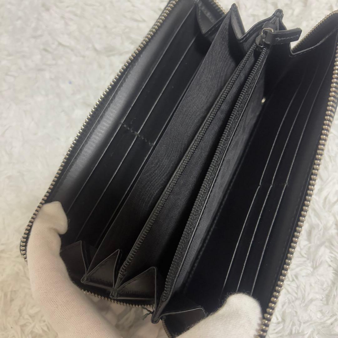 【大人気✨】グッチ 長財布 タイガー GG スプリーム ラウンドジップ 黒