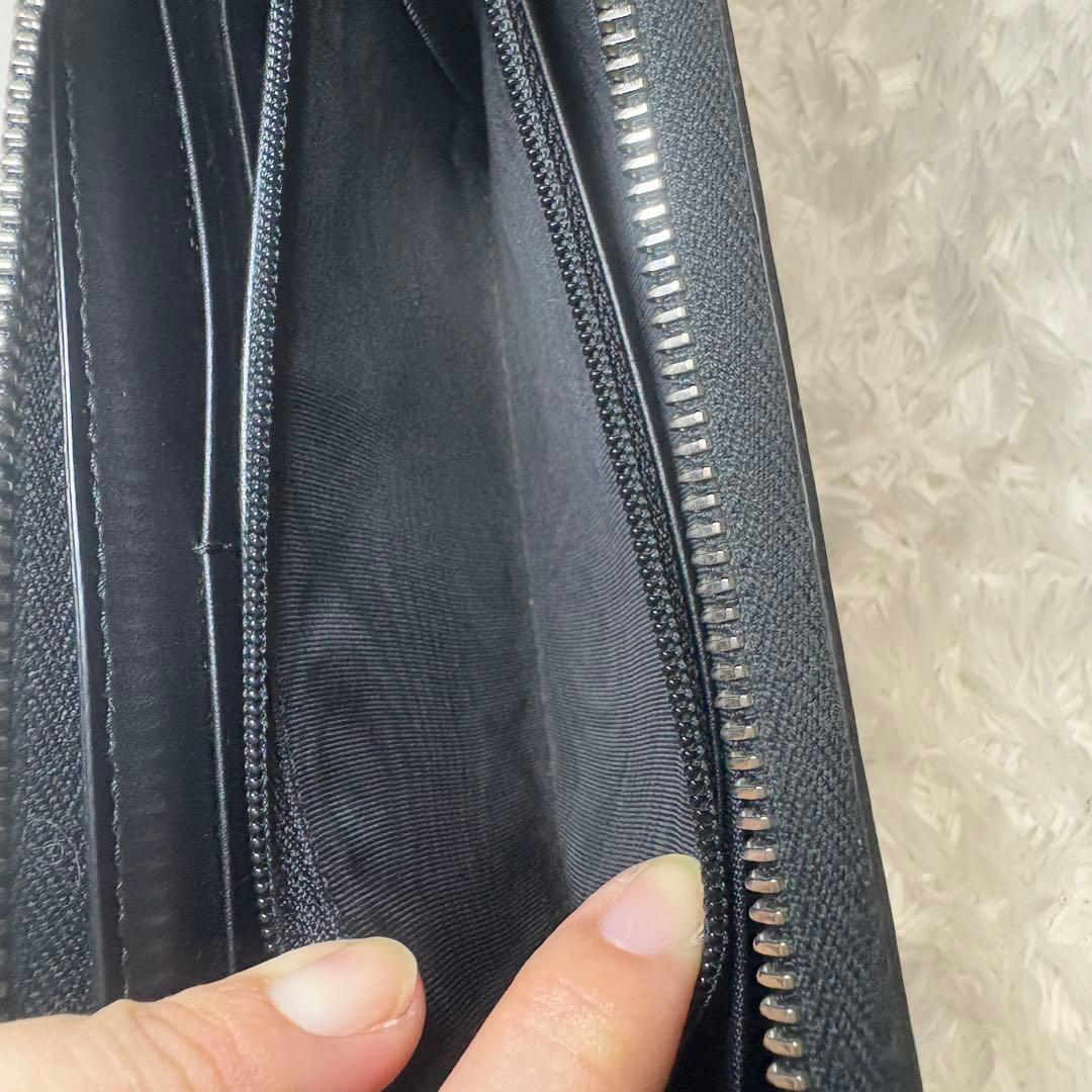 【大人気✨】グッチ 長財布 タイガー GG スプリーム ラウンドジップ 黒