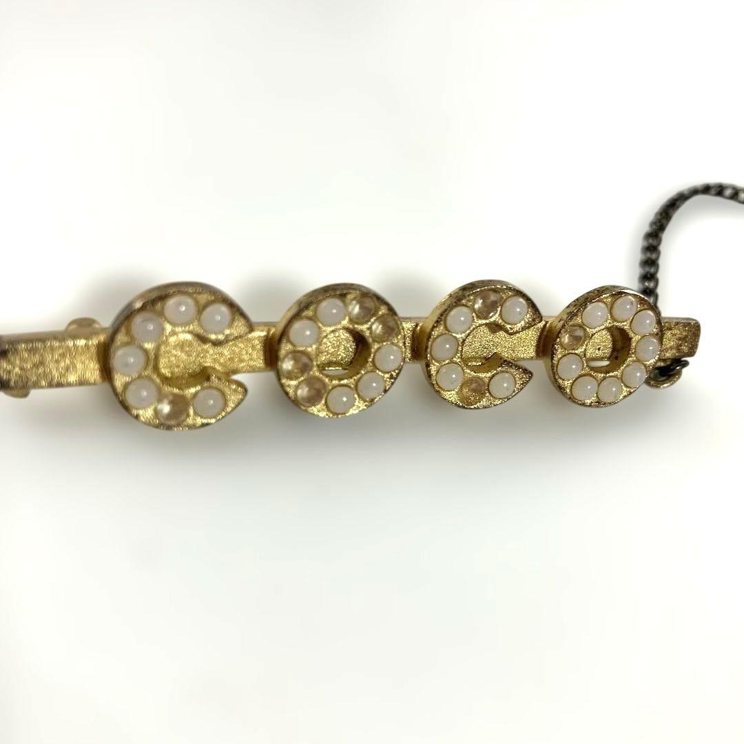 【ヴィンテージ】CHANEL シャネル ココマーク ラインストーン ブローチ