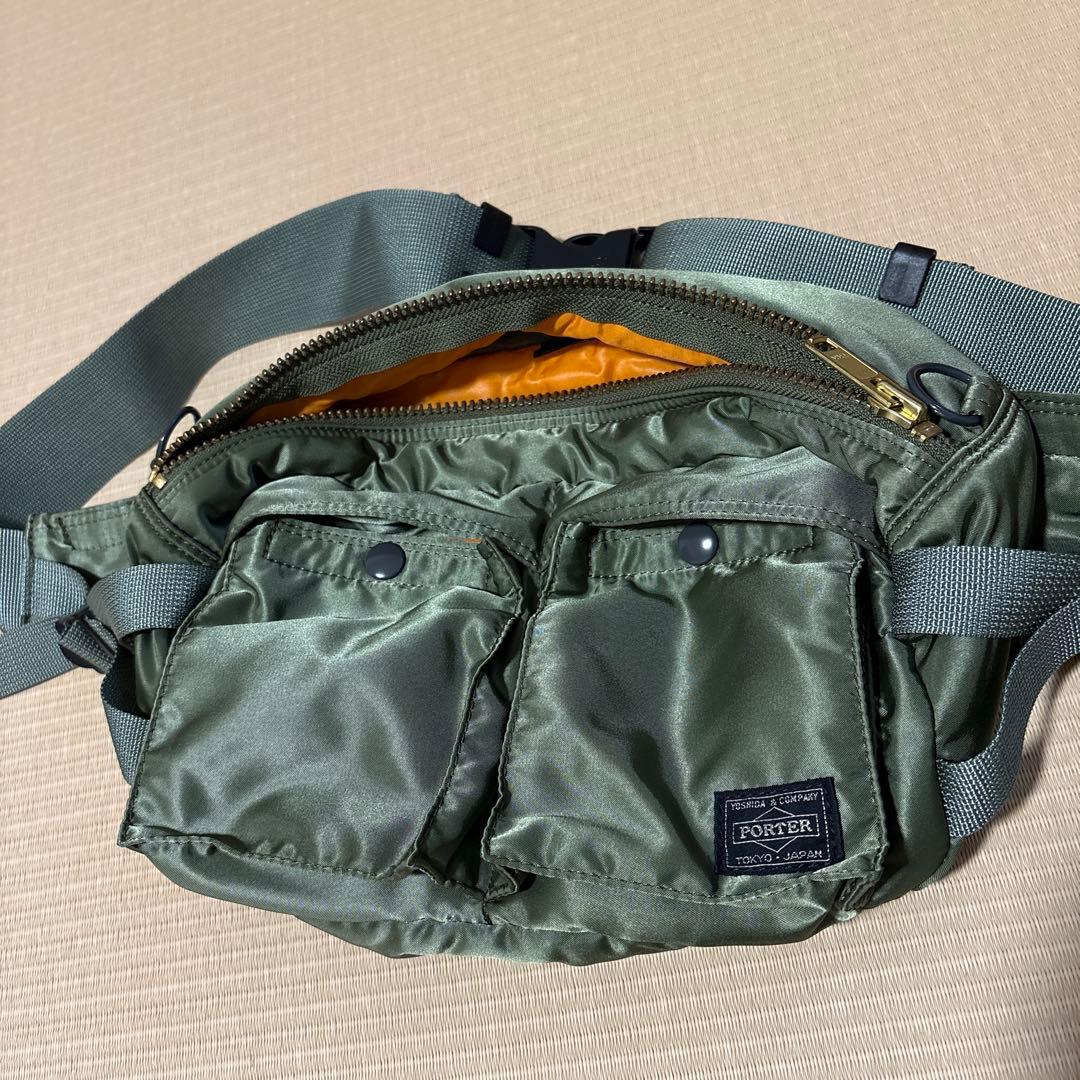 PORTER ポーター タンカー ウエストバッグ ボディバッグ セージグリーン