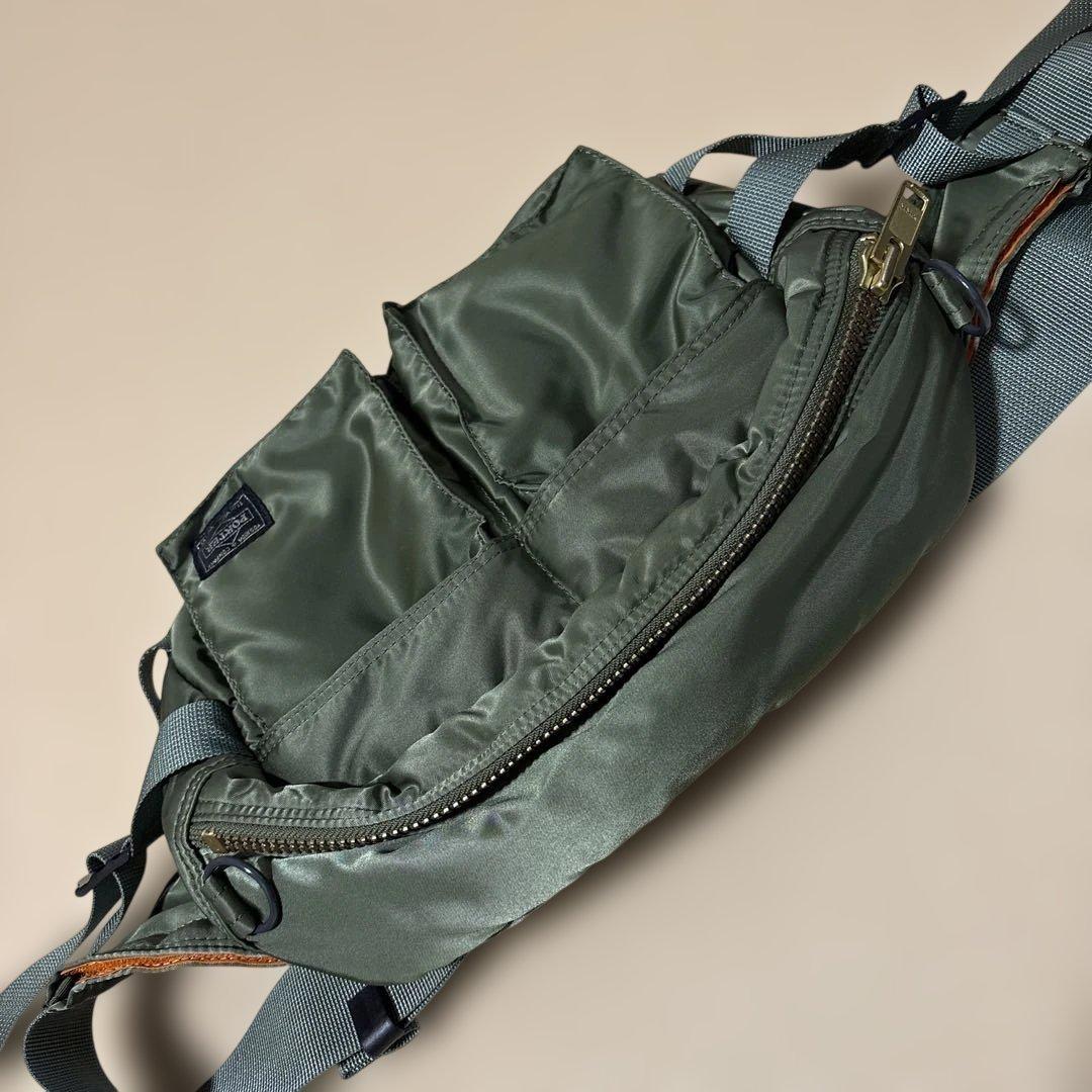 PORTER ポーター タンカー ウエストバッグ ボディバッグ セージグリーン