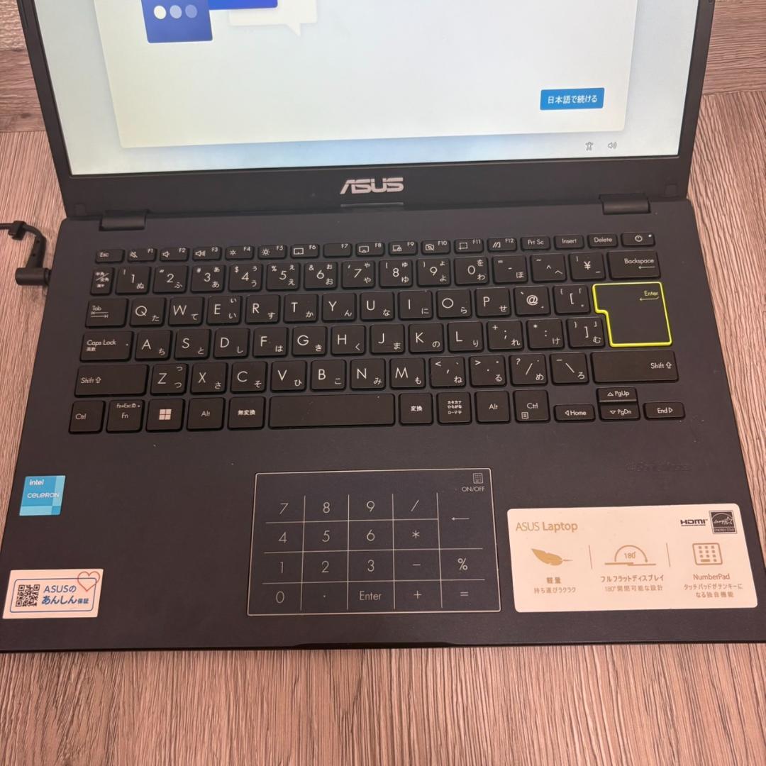 ASUS E410KA ノートパソコン Celeron N4500 初期化済み