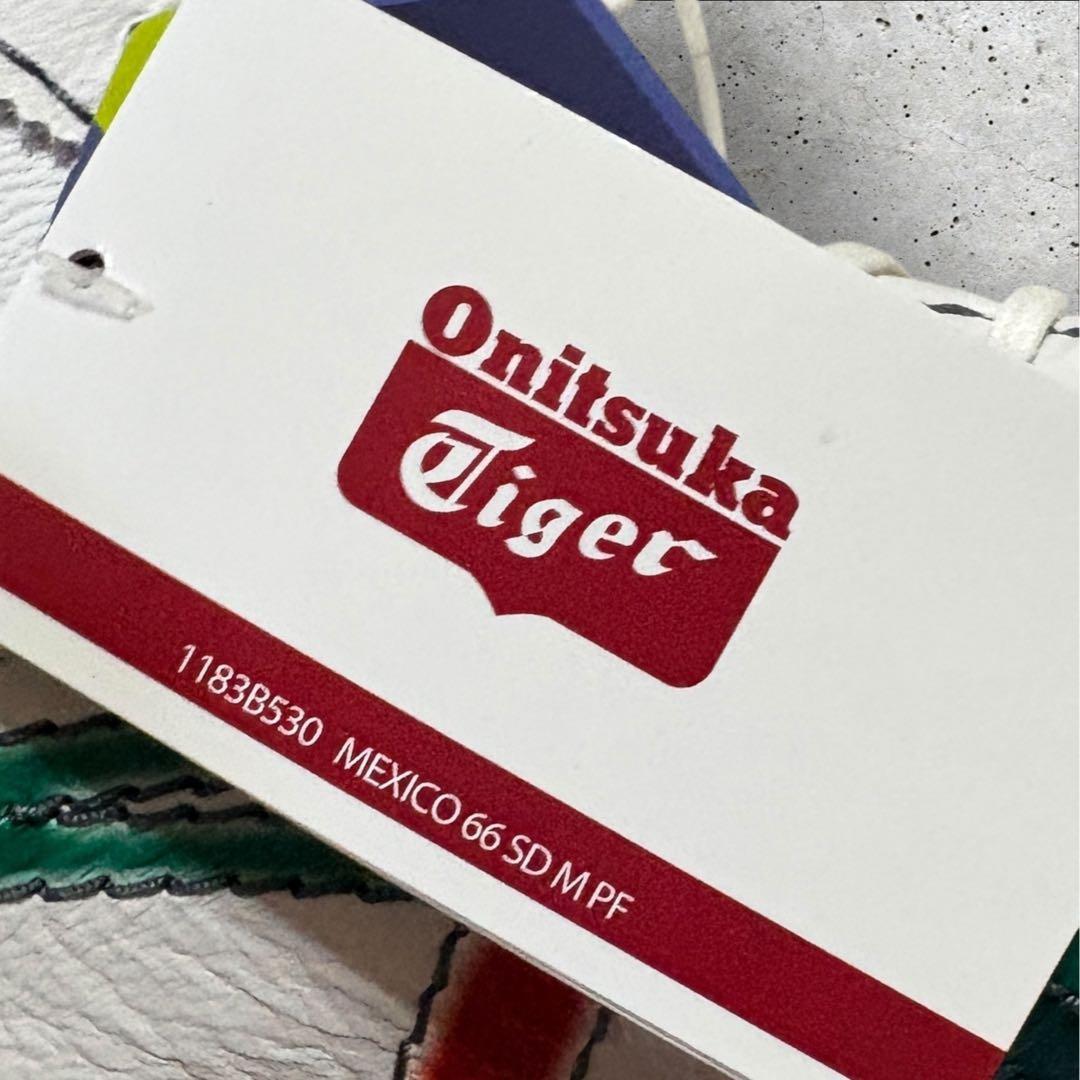 新品 タグ オニツカタイガー ハイカットスニーカー ホワイト/グリーン/レッド