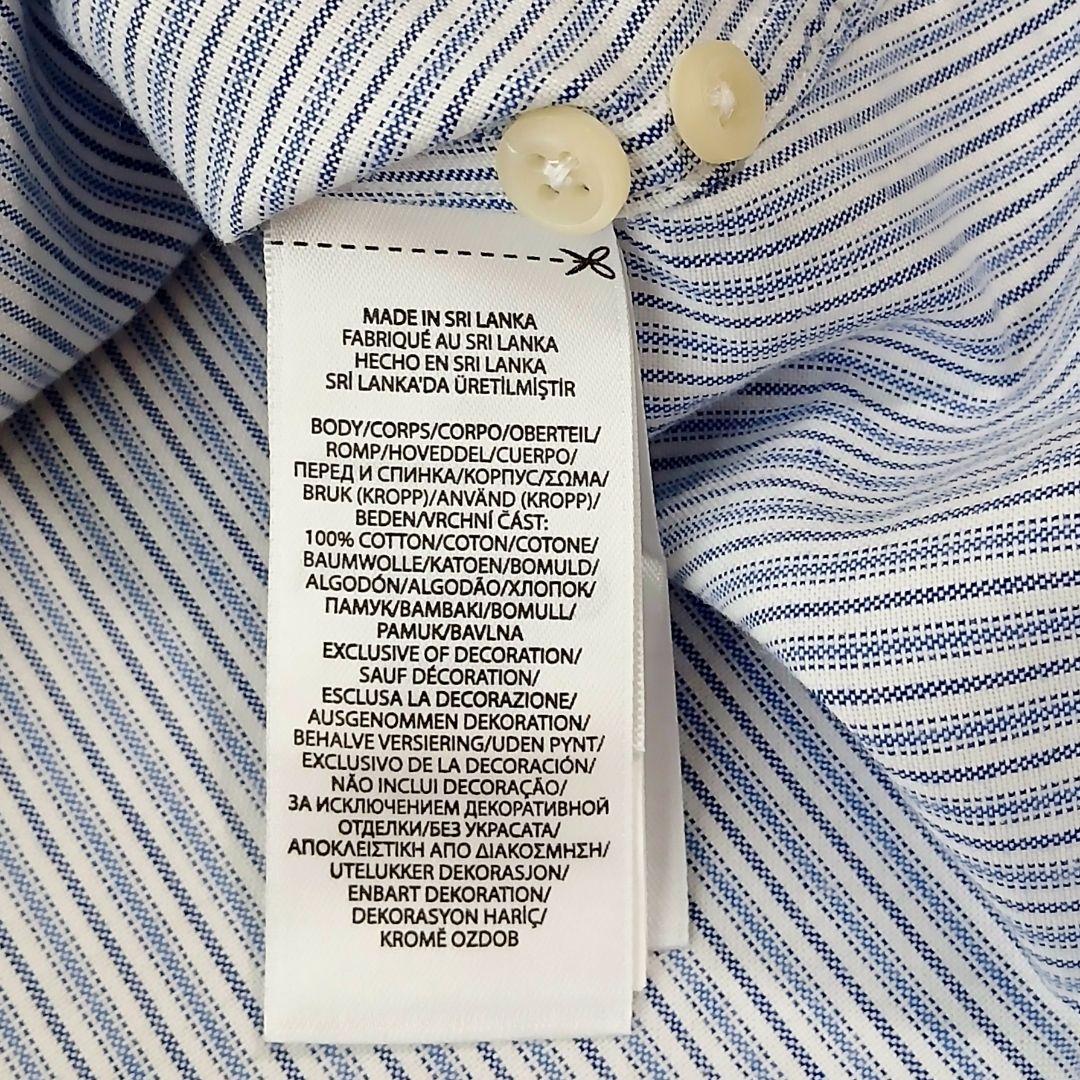 美品 ポロラルフローレン 現行 ボウタイブラウス シャツ ストライプ ポニー刺繍