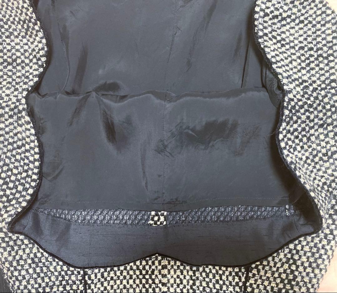 未使用☆エムズグレイシーワンピース 38 ニット ツィード スカラップ カタログ