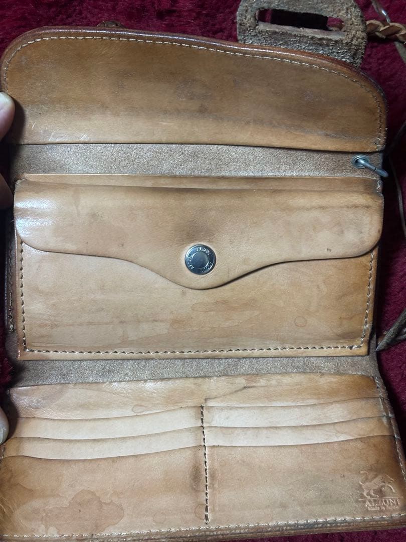 ALZUNI 手彫りバスケットカービングウォレット バイカーズウォレットセット！