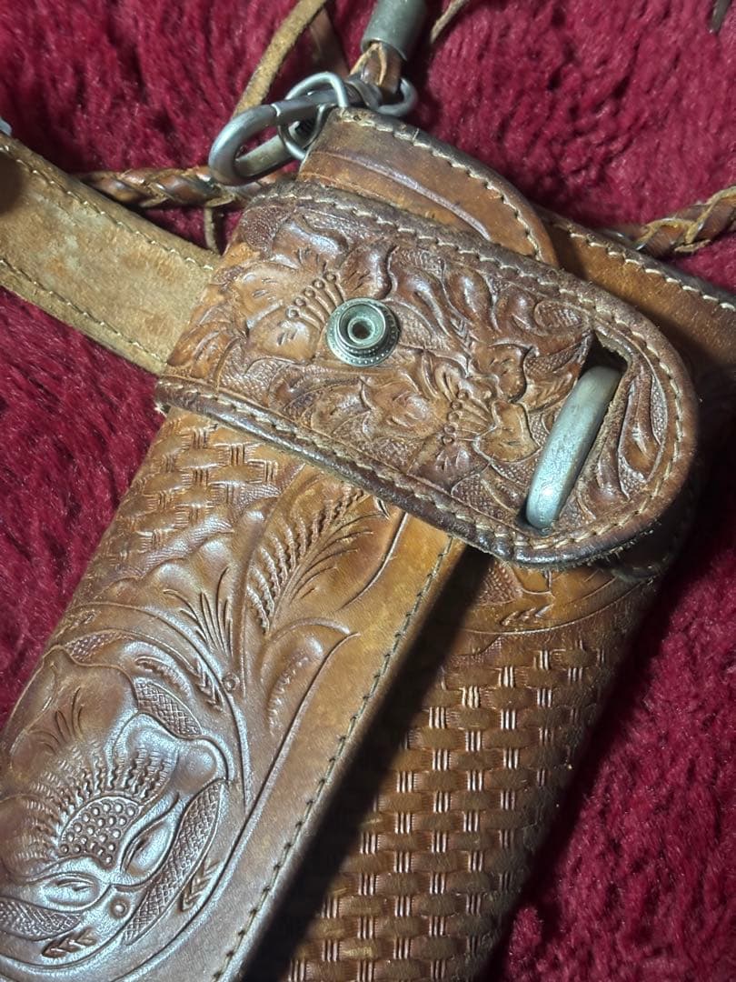 ALZUNI 手彫りバスケットカービングウォレット バイカーズウォレットセット！