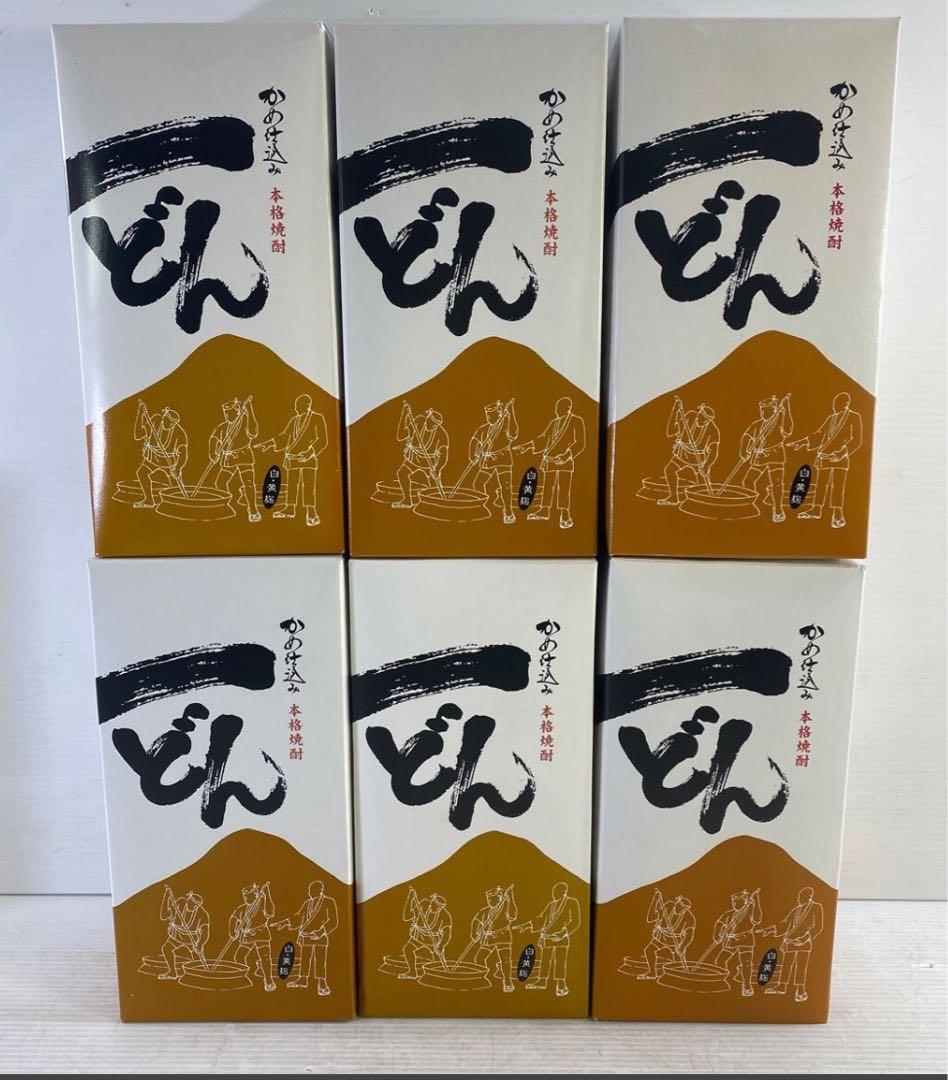 かめ仕込み 本格 芋焼酎 一どん 6本セット プレミア1800ml 25% 未開