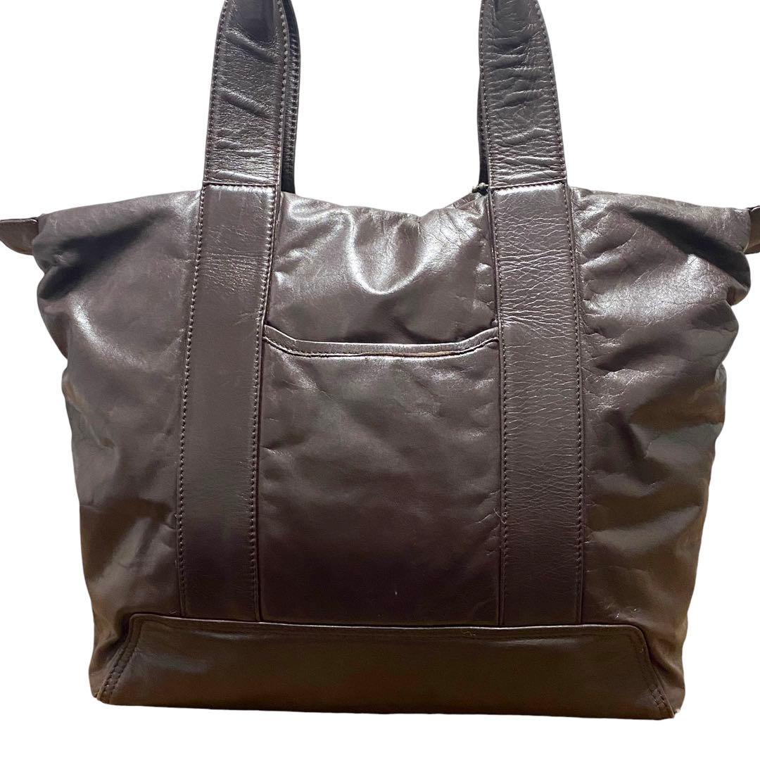 La GALLERIA ラガレリア　メンズ　レザートートバッグ　ブラウン　青木鞄