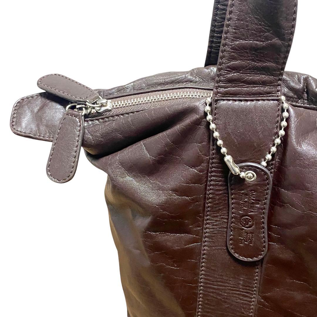 La GALLERIA ラガレリア　メンズ　レザートートバッグ　ブラウン　青木鞄