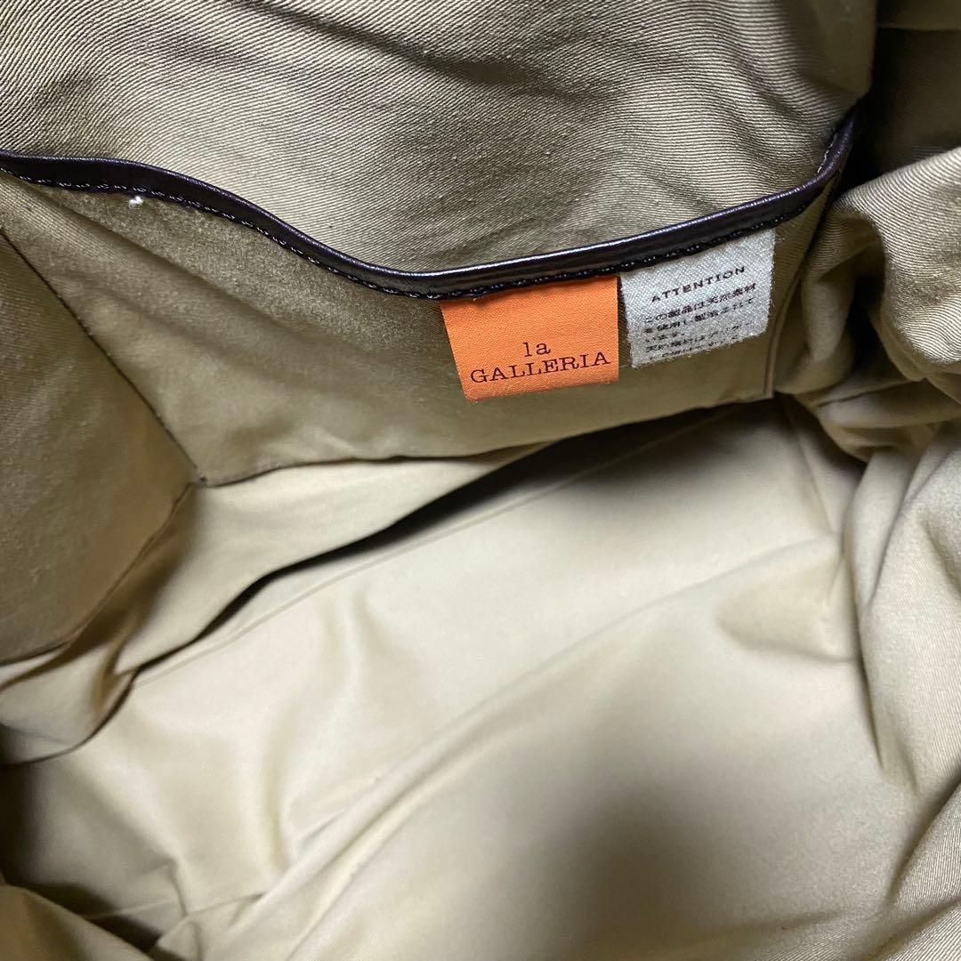 La GALLERIA ラガレリア　メンズ　レザートートバッグ　ブラウン　青木鞄