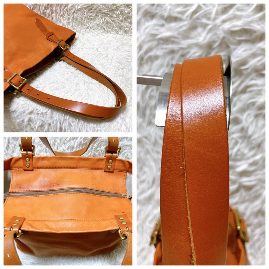 SLOW rubono 牛ヌメ革 栃木レザー トートバッグ A4サイズ ブラウン