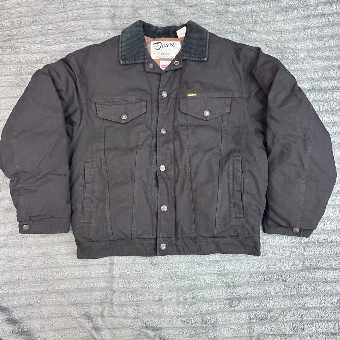 ジャケット・アウター Supreme Schott Canvas Down Trucker Jacke