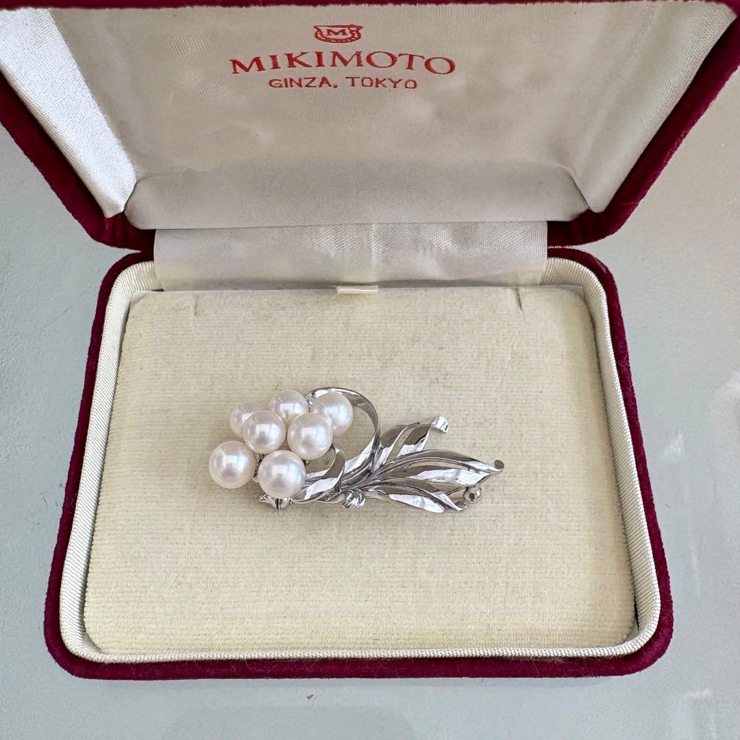 ま*ん様 希少✨MIKIMOTO ミキモト　シルバー　アコヤ真珠7球　ブーケ　ブ
