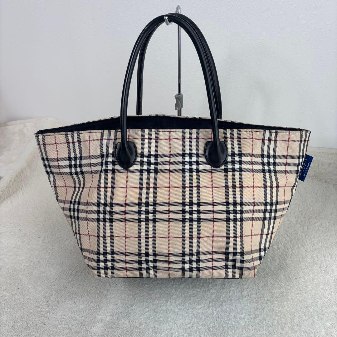 バーバリーブルーレーベル ノバチェック柄マザーズバッグ トートバッグ 大容量