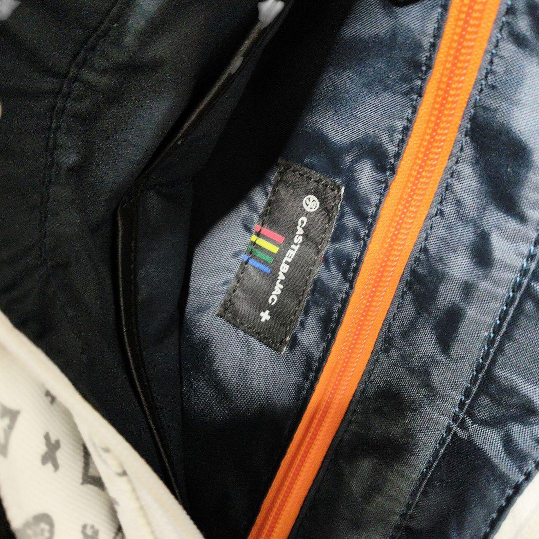 カステルバジャック モノグラム ハンドバッグ 白×黒 多収納 希少