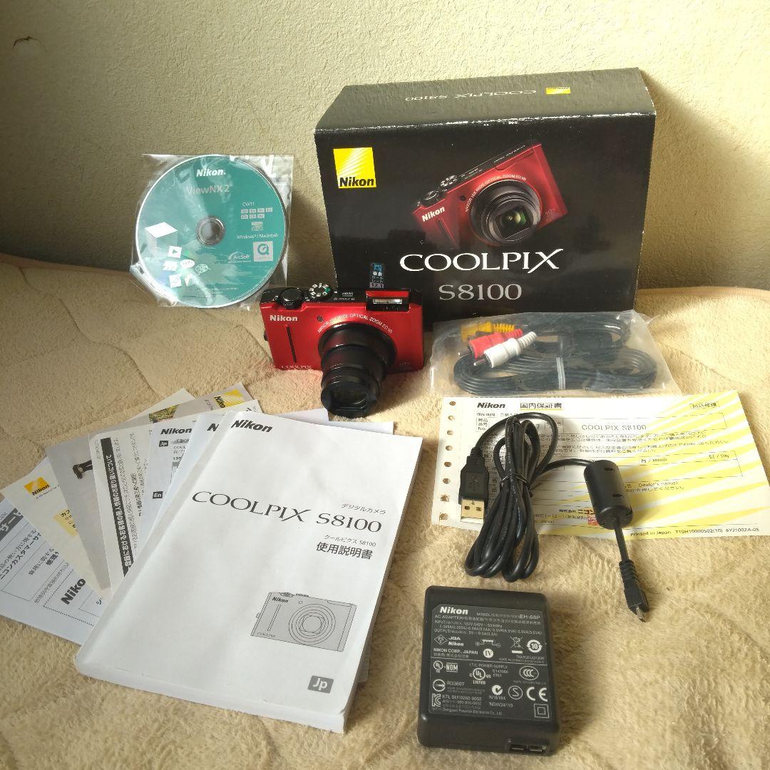 ♥️完品♥️赤色♥️ニコン COOLPIX S8100⭕️動作品