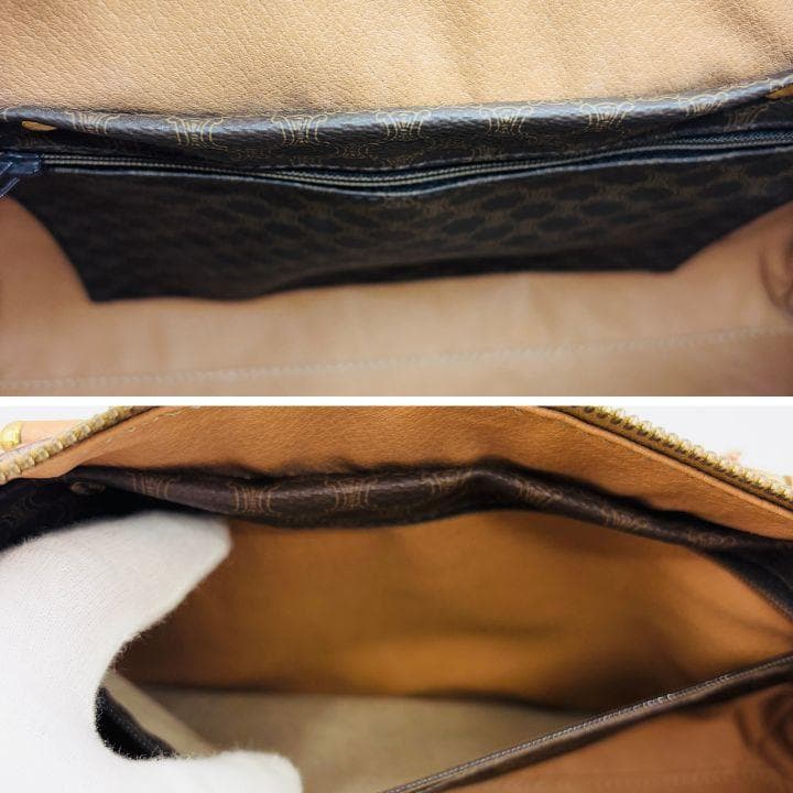 極美品✨️セリーヌ ボストンバッグ トリオンフ マカダム ブラウン レザー 本革