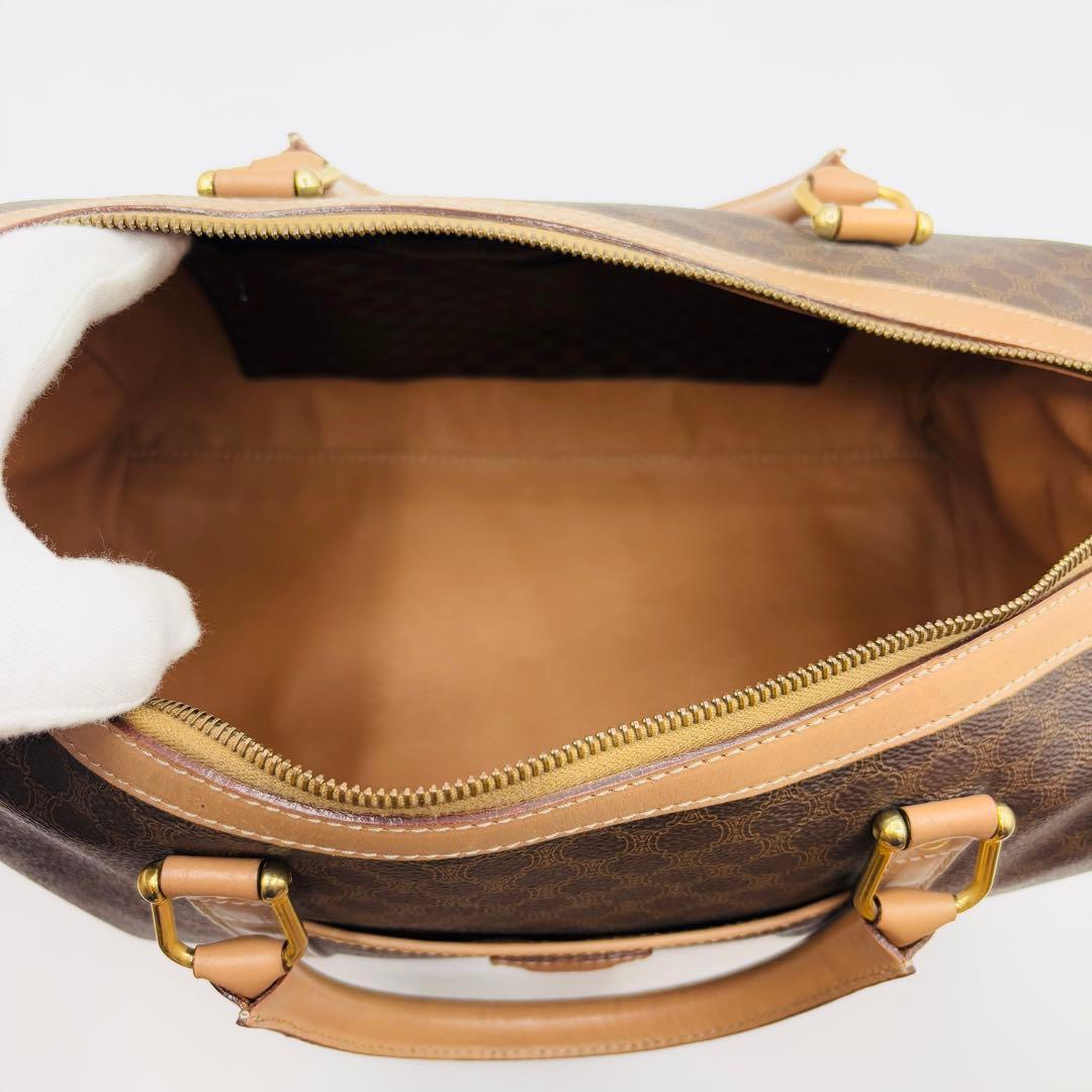 極美品✨️セリーヌ ボストンバッグ トリオンフ マカダム ブラウン レザー 本革