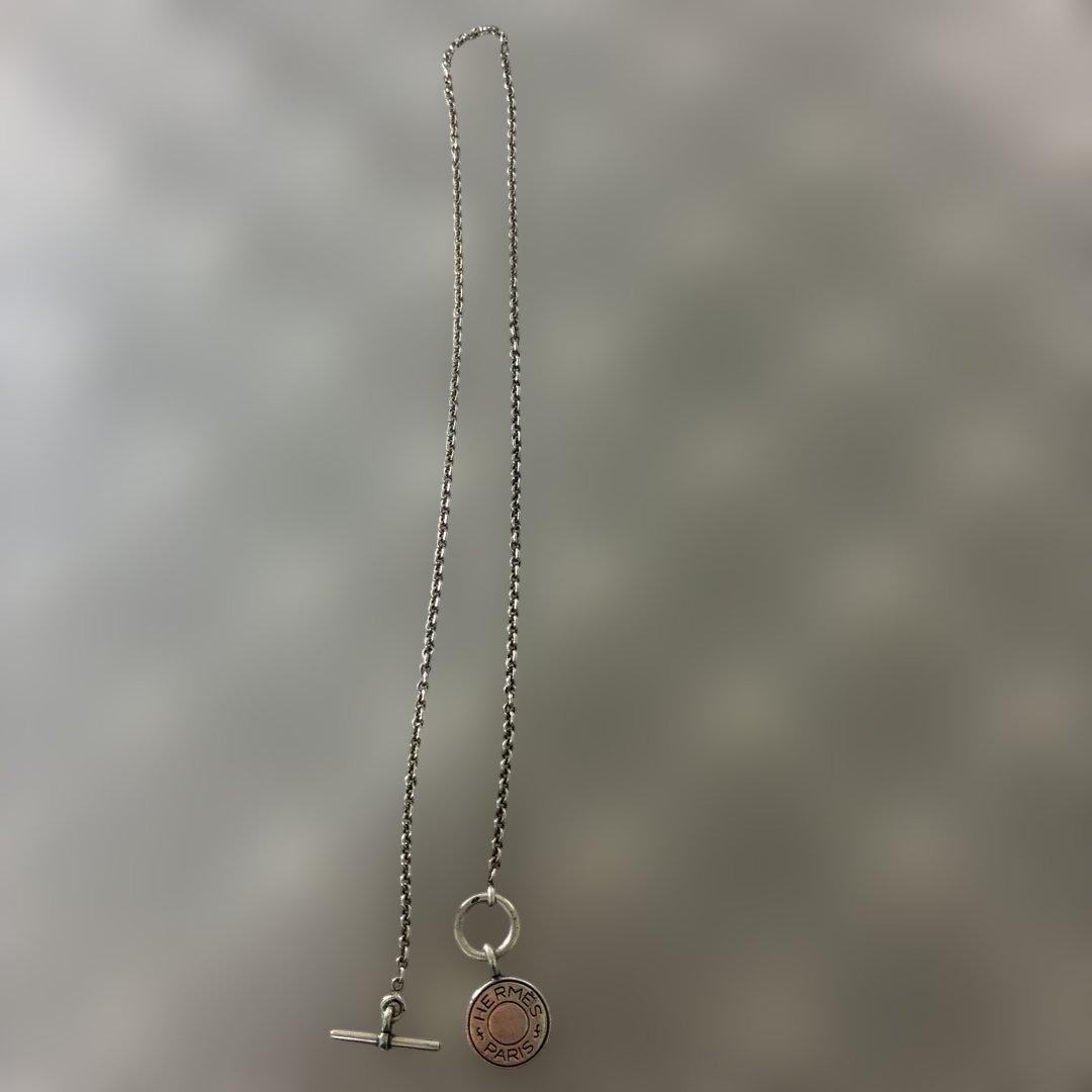 HERMES シルバー チェーンネックレス