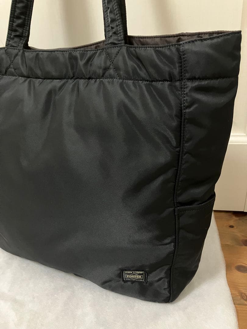 ポーター クリーム トートバッグL ブラック