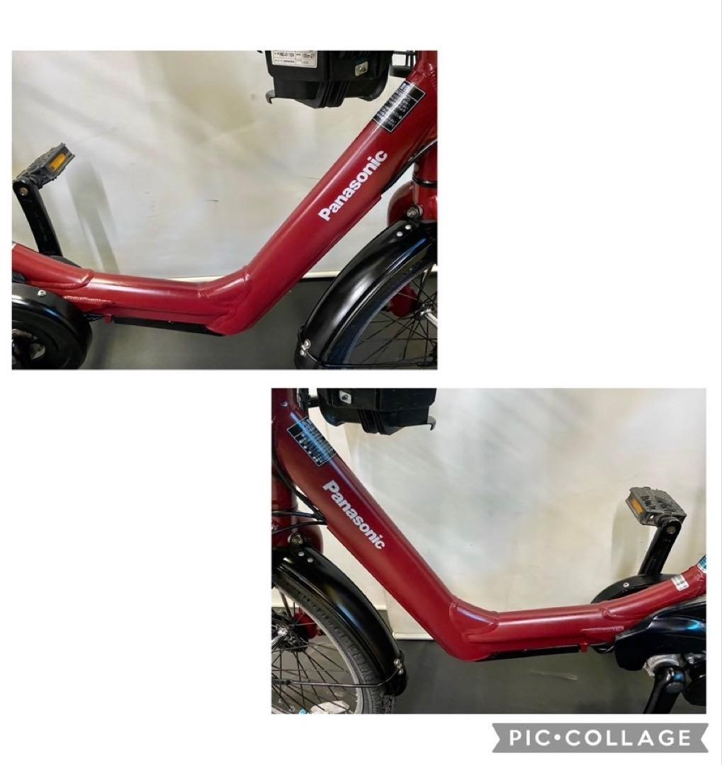 1年保証 パナソニック　ギュットアニーズ　20インチ　赤色　電動アシスト自転車
