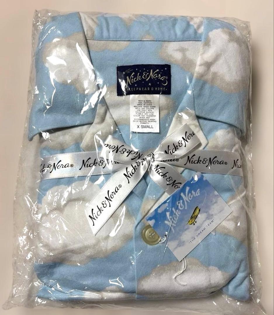 Nick&Nora フランネル　雲柄　パジャマ　上下　ニックアンドノラ　新品