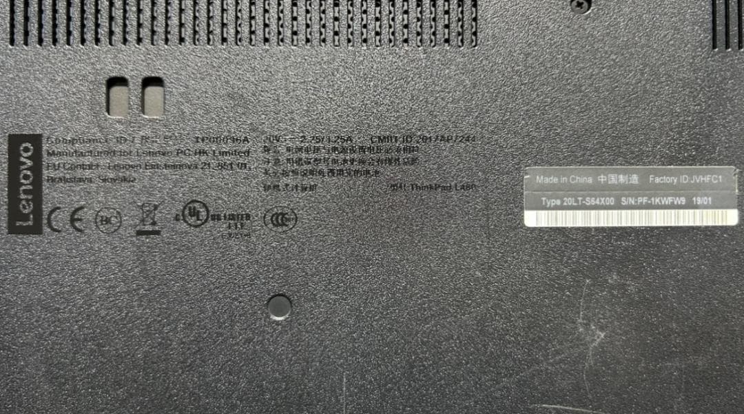 【保証付】Lenovo ThinkPad L480 ブラック i3 SSD