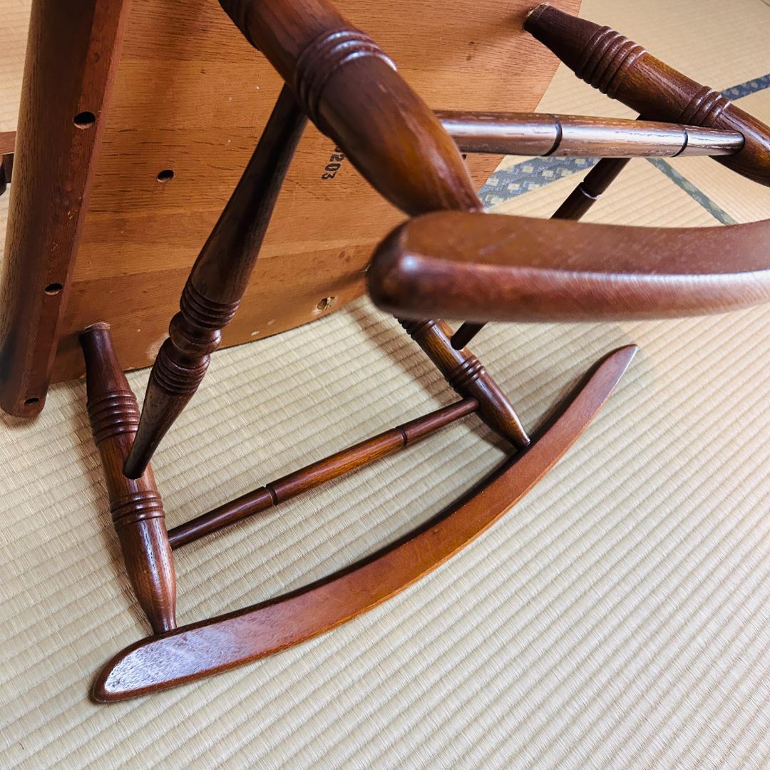 飛騨産業(HIDA) キツツキマーク 穂高 ロッキングチェア オーク材 揺り椅子