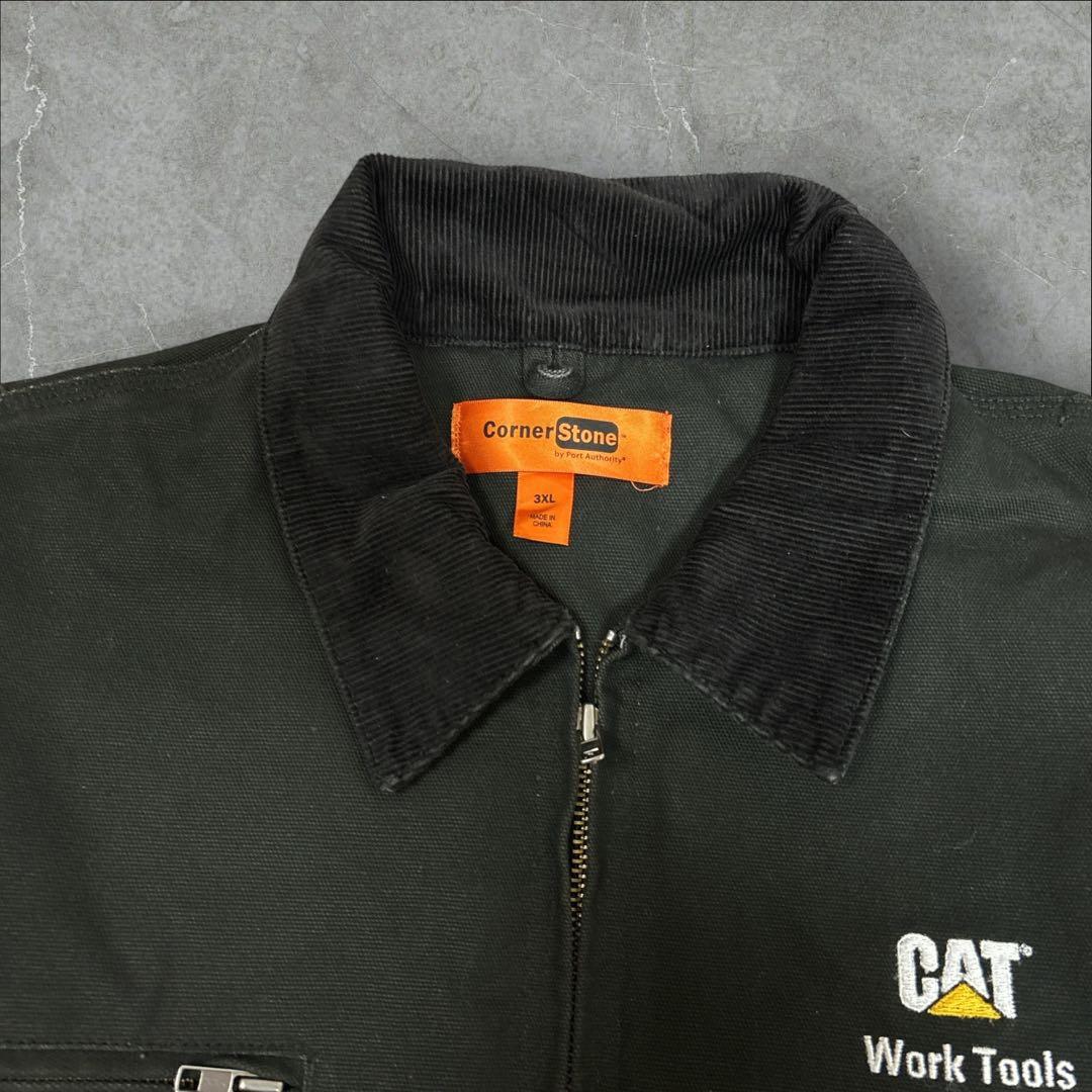 53]CornerStone刺繍ロゴ ダック地 デトロイトジャケットブルゾン古着