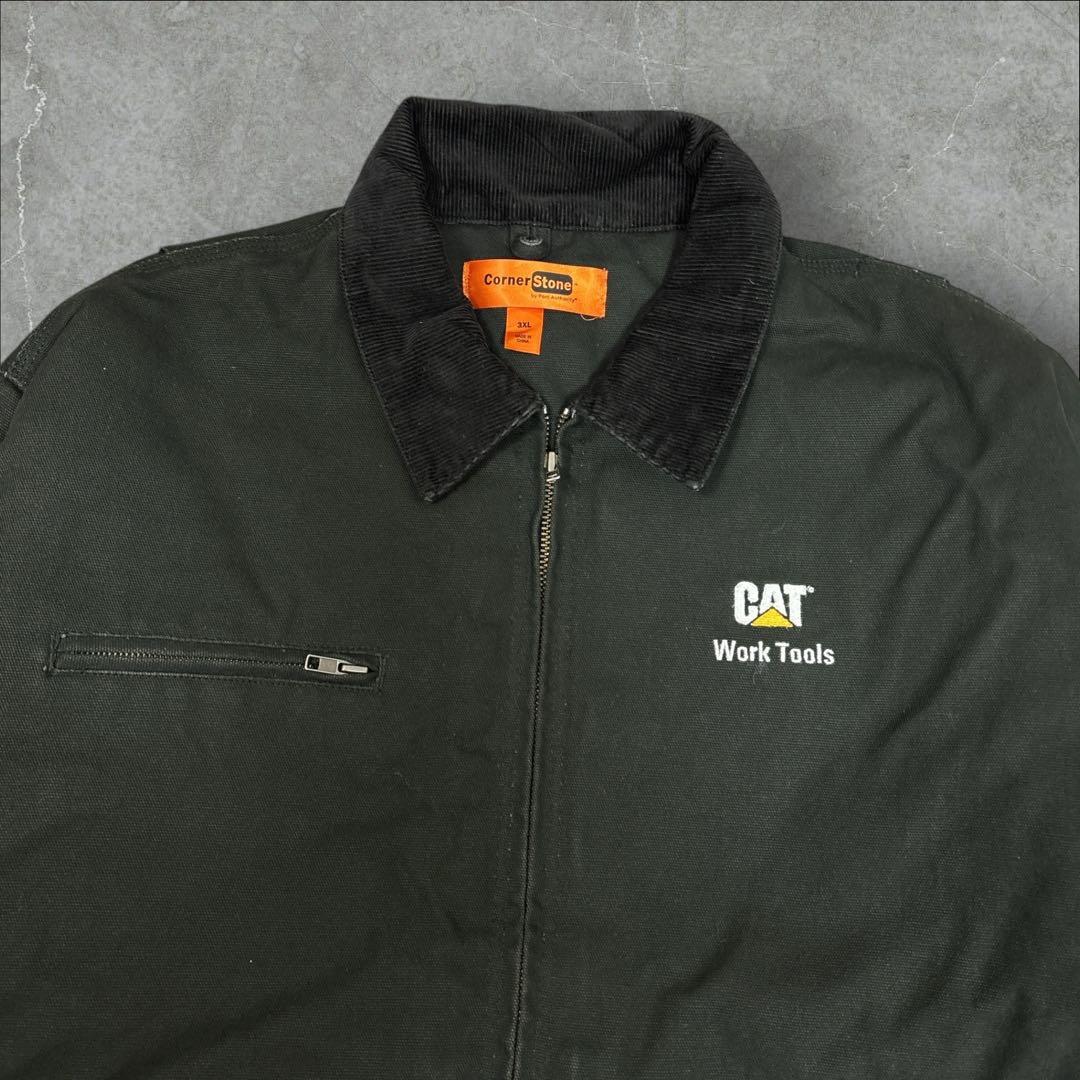 53]CornerStone刺繍ロゴ ダック地 デトロイトジャケットブルゾン古着