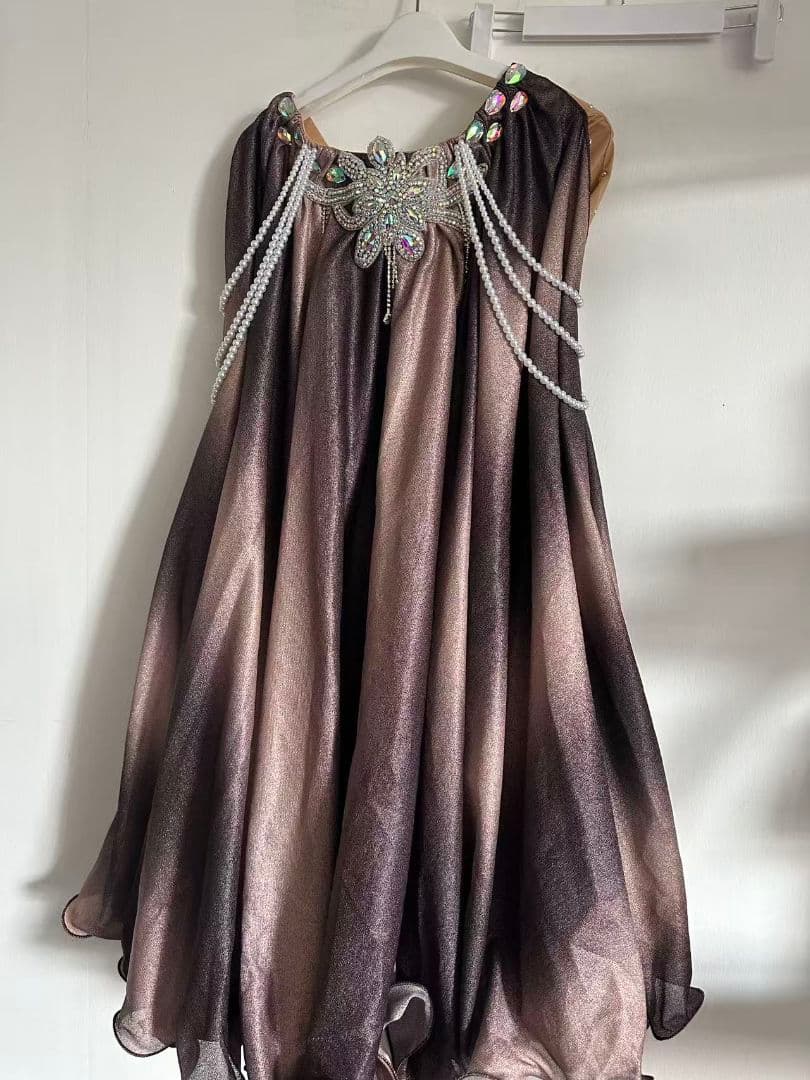 ベリーダンス セットアップ ブラウン ピンク