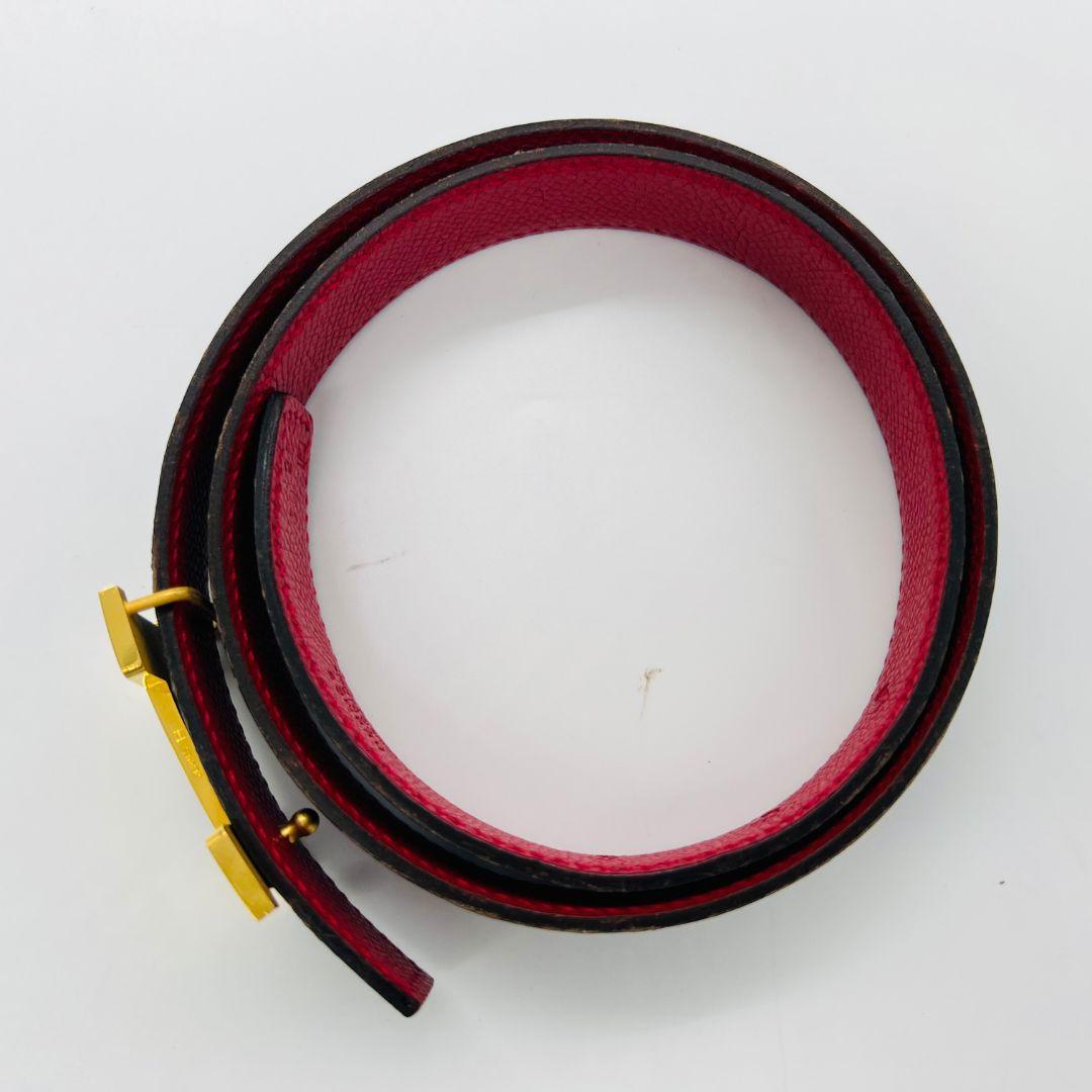 エルメス Hベルト　コンスタンス　リバーシブル　◻︎E ベルト ブラック　レザー