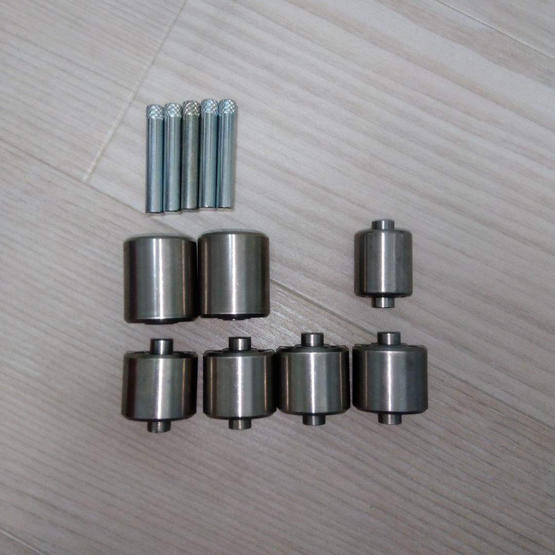 ライトスライダー用、交換ローラー7個、シャフト5本セット