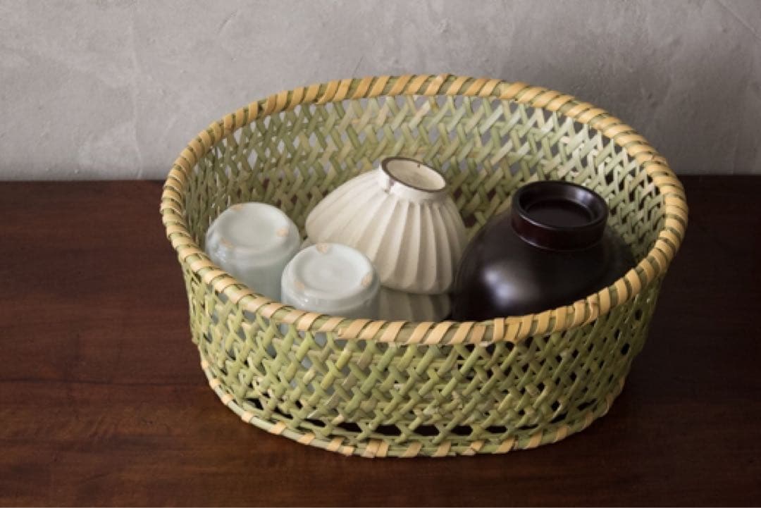 竹細工　根曲竹　かご　カゴアミドリ